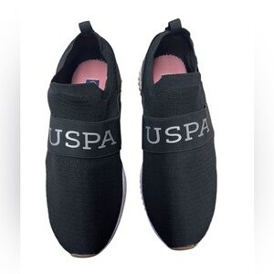 U.S. Polo Association black slip-on casual shoes 8.5 VGC
